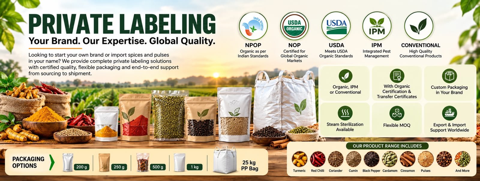 DS28 Global private label spices and pulses banner